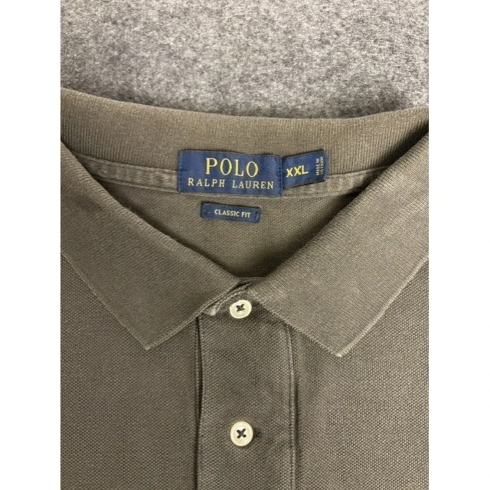 Polo Ralph Lauren Classic Fit Polo Shirt Mens XXL Gray Short Sleeve Pony Logo A2